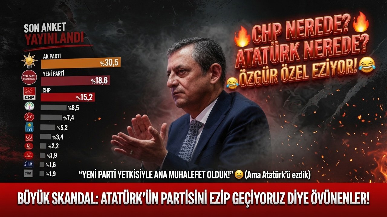 CHPDE MASKELER DUSTI OZGUR OZELDEN YENI PARTI ITIRAF ATATURKUN PARTISI EZILDI